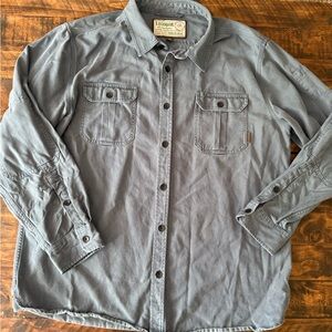 Legendary Whitetails Gray Casual Button Down Shirt